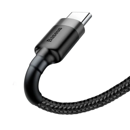 Baseus Cafule USB-C kabelis 2.0 m 2.0 A Pilkas-Juodas CATKLF-CG1 image 3