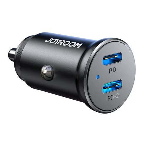 Joyroom JR-CCN06 30 W dviejų USB-C automobilių įkroviklis, juodas image 1