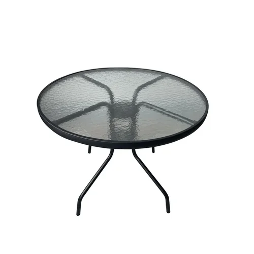 Lauko stalas Bistro Round, pilkas/nerūdijančiojo plieno, 90×90×70 cm image 3