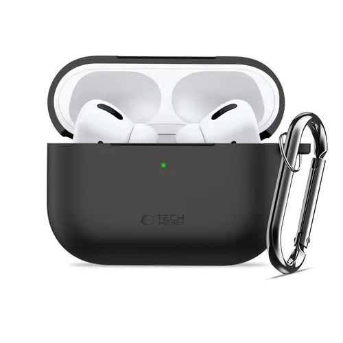 Tech-Protect silikoninis dėklas-kabykla AirPods Pro 3, juodas image 3