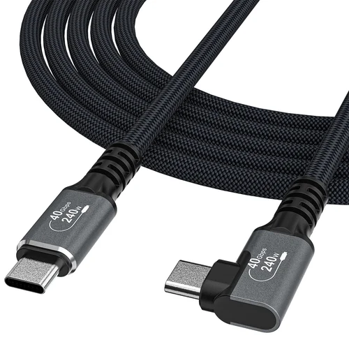 Wozinsky WPS2-UY41S USB-C Thunderbolt 4 kampinis kabelis 2 m, juodas image 1