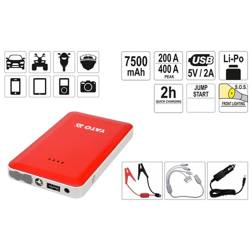 Yato Powerbank YT-83080 7500 mAh Li-Po 12V/200A (400A maks.) image 1