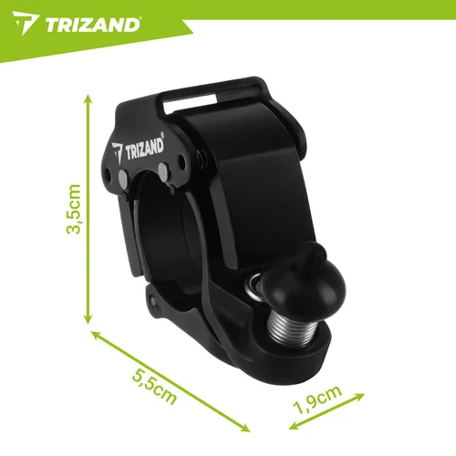 Trizand mechaninis dviračio skambutis, 7,5 × 4,5 × 2 cm, juodas image 2