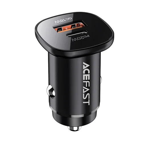 Acefast B1 Mini 38W USB-C+USB-A juodas automobiliinis įkroviklis image 2