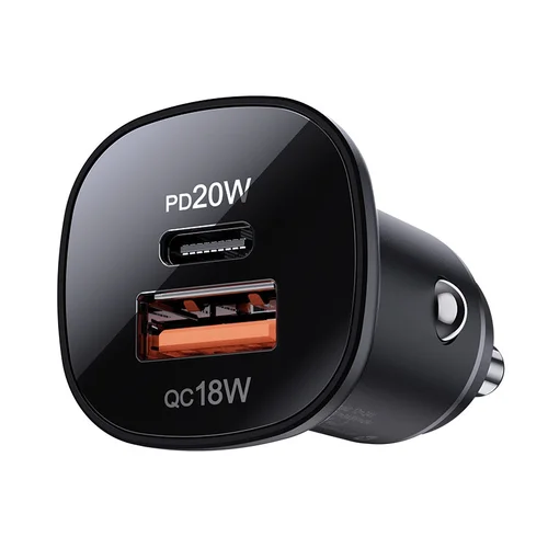 Acefast B1 Mini 38W USB-C+USB-A juodas automobiliinis įkroviklis image 3