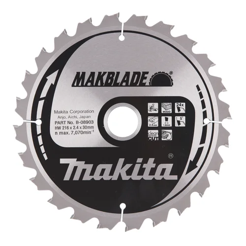 Makita MAKBLADE 216x2.4x30 mm 5° T24 B-08903 image 1
