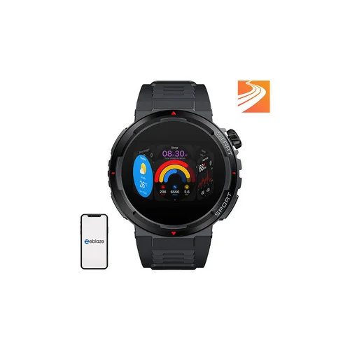 Zeblaze Ares 3 Plus juodas išmanusis laikrodis image 1