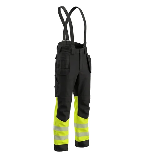 BoSafety ATLANTAPLUS žieminės kelnės S, Class 1, juoda/Hi-Vis geltona image 2