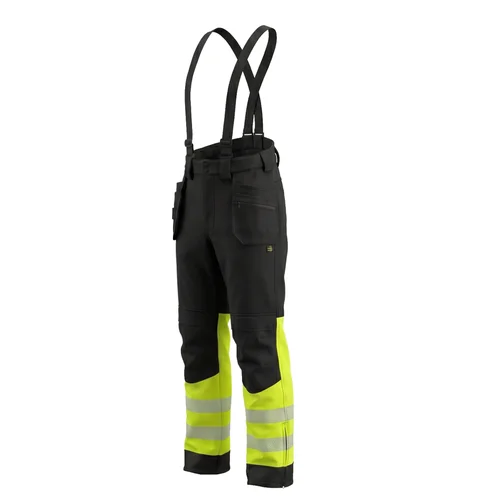 BoSafety ATLANTAPLUS žieminės kelnės S, Class 1, juoda/Hi-Vis geltona image 3