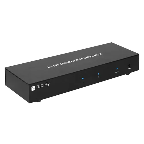 Techly IDATA DP-KVM2 KVM jungiklis 4K, juodas image 3