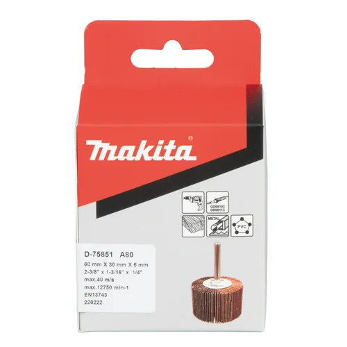 Makita D-75851 Lapelinis šlifavimo antgalis, 60 x 30 mm, A80 image 3