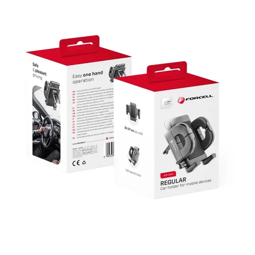 FORCELL F-GRIP automobilinis telefono laikiklis oro angai, juodas image 1