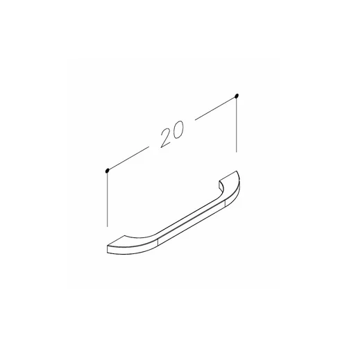 Kame H7/200/CH Baldinė rankenėlė, 20 cm, Chromas image 3