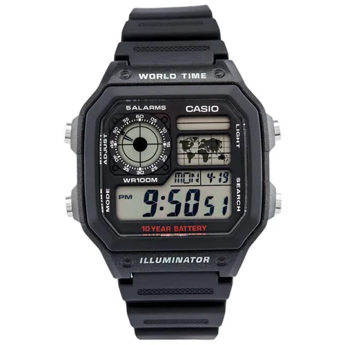 Casio AE-1200WH-1AVCF vyriškas laikrodis WR100 image 1