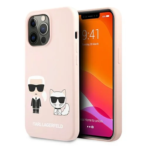 Karl Lagerfeld Karl & Choupette dėklas iPhone 13/13 Pro, šviesiai rožinis image 1