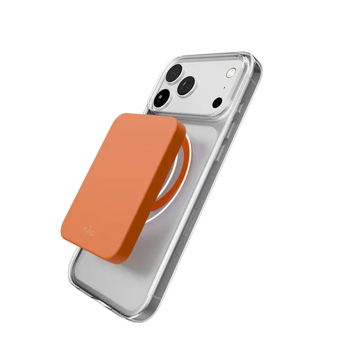 Puro Lite Mag TPU+PC dėklas iPhone 17 Pro, skaidrus su oranžiniu žiedu image 3