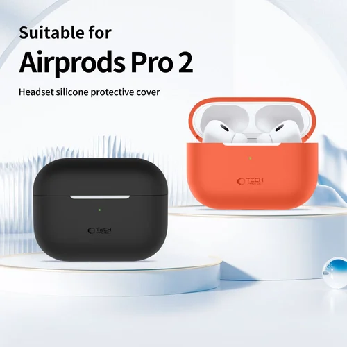 Tech-Protect silikoninis dėklas Apple AirPods Pro 1/2, oranžinis image 3