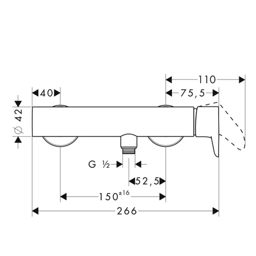 Hansgrohe AXOR Citterio M 34620000 dušo maišytuvas image 2