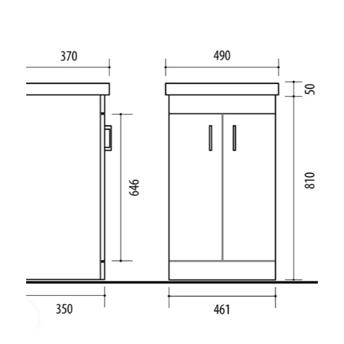 Pastatoma apatinė spintelė Riva SA50FS Balta image 3