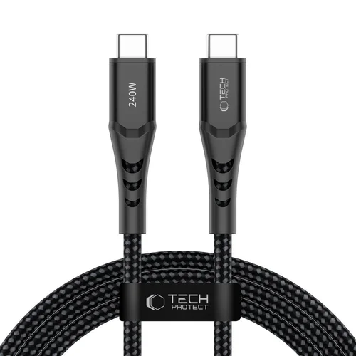 Tech-Protect Ultraboost UB11T USB-C kabelis 200 cm, juodas image 1