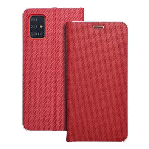 LUNA Book Carbon dėklas Samsung Galaxy A51, raudonas image 1
