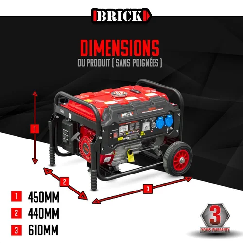 Brick Generatorius su ratukais 3000 W image 3