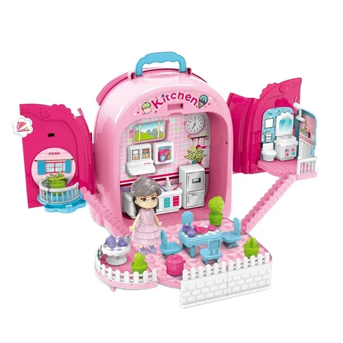 WOOPIE Dollhouse 3in1 Nešiojama virtuvė kuprinėje image 1