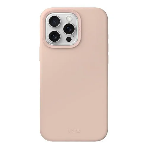 Uniq Lino Hue MagClick dėklas iPhone 16 Pro, rožinis image 1