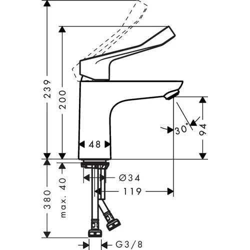 Hansgrohe Focus 31915000 Praustuvo maišytuvas Chromo image 2