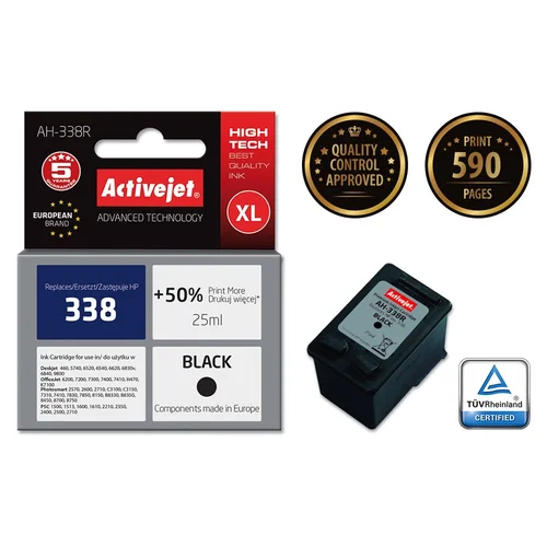 Activejet AH-338R juoda rašalo kasetė 25 ml image 2