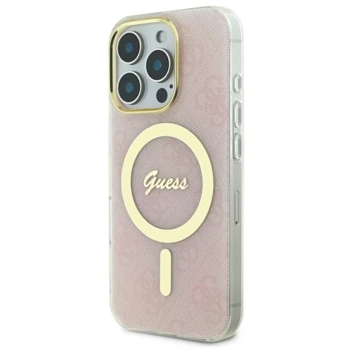 Guess IML 4G MagSafe dėklas iPhone 16 Pro Max, rožinis image 2