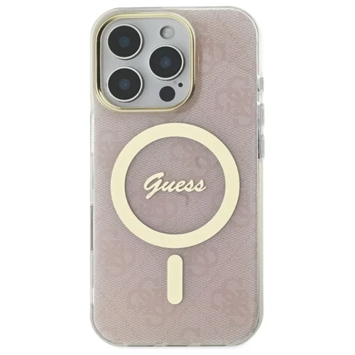 Guess IML 4G MagSafe dėklas iPhone 16 Pro Max, rožinis image 3