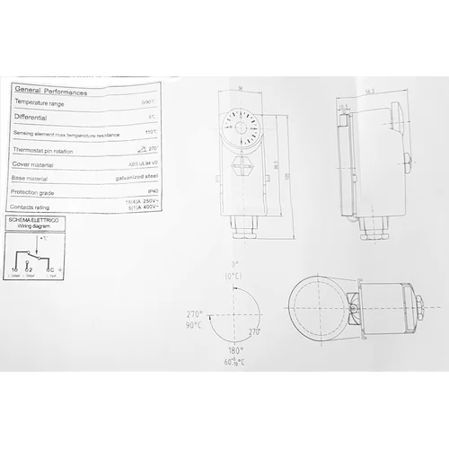 Termostatas pridedamas KLR-0/90A image 2