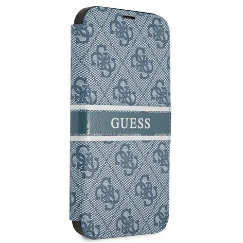 Guess GUBKP13S4GDBL 4G Stripe dėklas iPhone 13 mini, mėlynas image 3