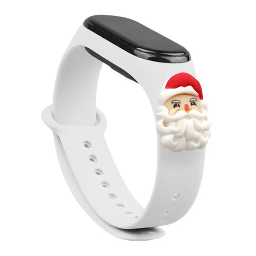 Kalėdinė apyrankė Xiaomi Mi Band 3/4, balta image 1