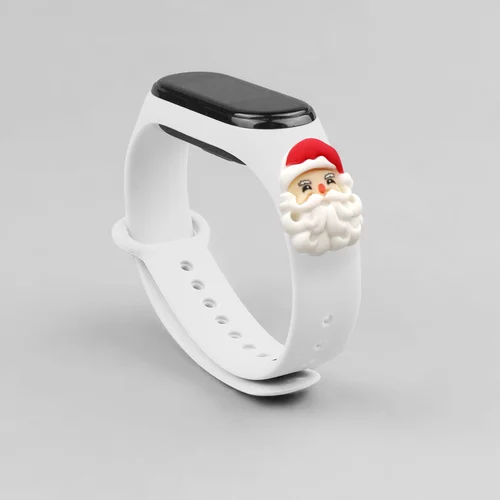 Kalėdinė apyrankė Xiaomi Mi Band 3/4, balta image 2