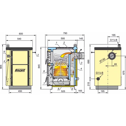 Šildymo katilas-viryklė KALVIS 4B-1 13kW image 2