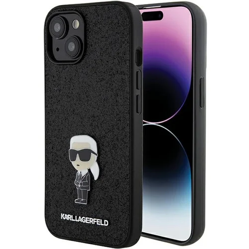 Karl Lagerfeld Ikonik Logo dėklas iPhone 15, juodas image 1
