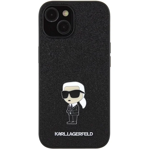 Karl Lagerfeld Ikonik Logo dėklas iPhone 15, juodas image 3