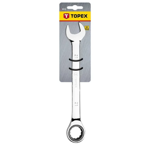 TOPEX plokščias-kilpinis raktas su terkšle 21 mm image 2