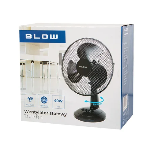 BLOW stalinis ventiliatorius 30 cm, 40 W, juodas image 2