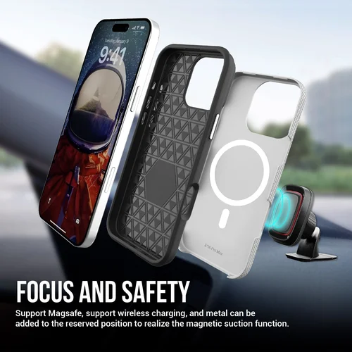 Dėklas Perfectionists Triangle Mag Case Apple iPhone 17 Sidabrinis image 3