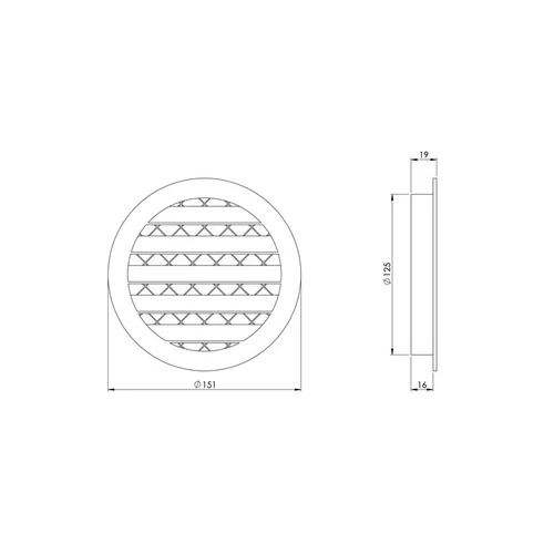 Europlast MRA125M Aliuminio grotelės Juoda image 2
