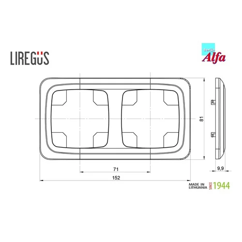 Dvivietis rėmelis LIREGUS ALFA, Smėlio spalvos image 2