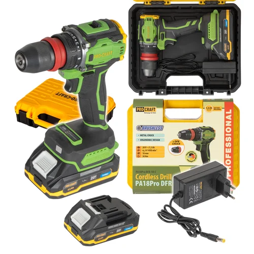 ProCraft PA18Pro DFR belaidis atsuktuvas 20 V, 1,5 Ah image 1