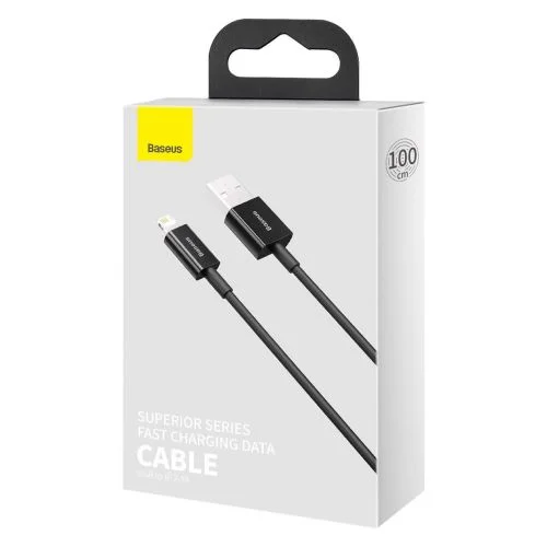 Baseus Lightning Superior Series kabelis 1 m, juodas (CALYS-A01) image 1