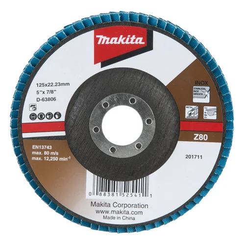 Makita D-63806-10 Ekonominio tipo, 125x22,23 mm, Z80, metalui (10 vnt.) image 1