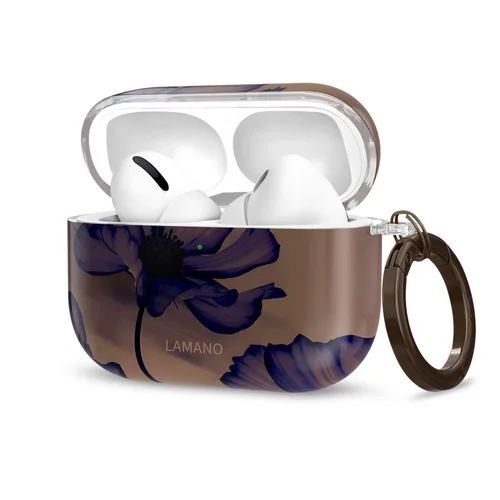 Tech-Protect Lamano dėklas AirPods 3 Pro, rudas ir violetinis image 1
