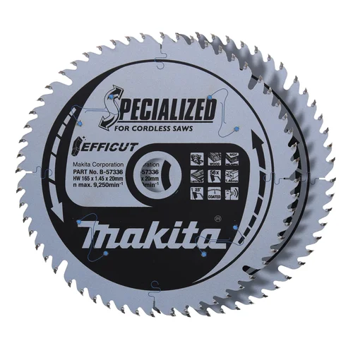 Makita B-57336-2 EFFICUT pjovimo diskas 165x1,45x20 mm T56 23° image 1