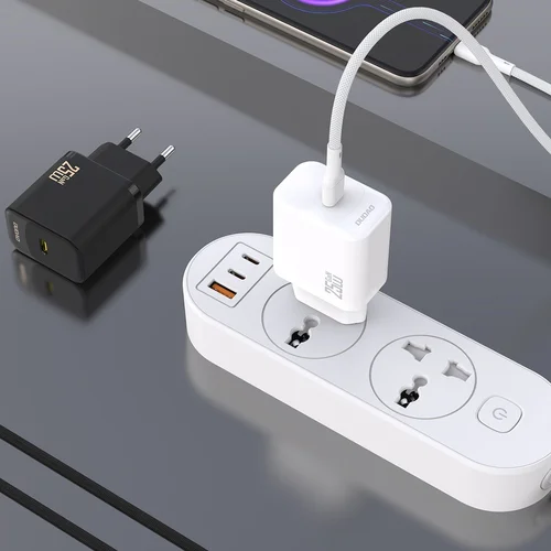 Dudao A27C GaN 25W USB-C įkroviklis ir kabelis 1.0m baltas image 3